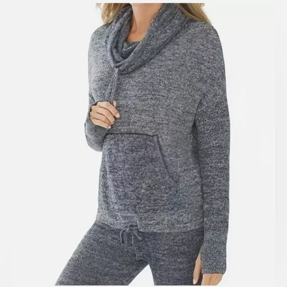 Barefoot Dreams Cozy Gray Hoodie Sweater - Picture 3 of 16